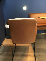 Haas - Essgruppe 3 Stühle Und Eckbank Mason Leder Rawhide Cognac Braun Und Stoff Lisboa 5 Beige Gestell Schwarz, inkl. Tisch - 8
