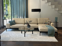 Bielefelder Werkstätten - Ecksofa Spirit Stoff Bonito 9 6007 171 Beige Metallfuß Matt Schwarz Pulverbeschichtet - 2