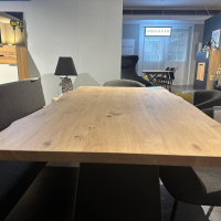 Voglauer - Essgruppe V Tektura Bank Und Stuhl Stoff Select Basaltbraun Braun Metallgestell Tisch Wildeiche Rustiko Schwarz - 9