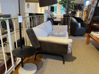 IP Design - Sofa Loft Innen Stoff Star Graphit Grau Außen Leder IP17163-181 Mara Braun Kufe Metall Schwarz Matt - 3