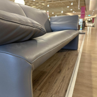 Jori - Sofa 3-Sitzer Linea JR-8700 Leder Lipano Dolphin Grau Braun - 4