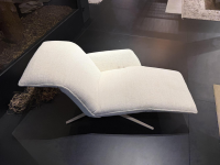himolla - Relaxliege 7658 Stoff 20 Labomba Carrara Beige Sternfuß Metall Beige Mit Schaukelfunktion - 11