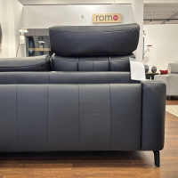 Rom - Ecksofa Cosmo Rindsleder Montana Black Schwarz Füße Stahl Mattschwarz Lackiert Inklusive Kissen - 7