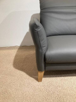 Activineo - Garnitur Benson Leder L30 WM Anthrazit Füße Braun - 7