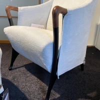 Giorgetti - Sessel Progetti Bergere Bezug Tinto 10611 900 Ottico 6510 mit Hocker Progetti und Kopfstütze - 6