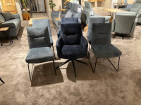 Natura - 6er-Set Stuhl Calgary Stoff Fusion Niagara 158 & Indigo 90 Blau - 4