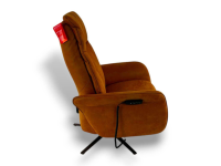 himolla - Relaxsessel 7358 Easy Swing S Stoff Microfaser Nevada Cognac Braun Sternfuß Bronze Pulverbeschichtet - 3