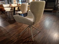 Musterring - Essgruppe JustB Esstischplatte Lack Seidengrau Stoff Bouclé Elegant Wish Champagne Beige - 5