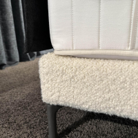 Schramm - Bett Cleo Origins Complete Stoff 4 Andy 2980 White Weiß Füße Metall Mit 2 Matratzen - 6