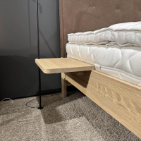 Team 7 - Bett Float L7 Kopfteil Naturleder 77720 Umbra Braun Gestell Eiche Weißöl Inklusive Matratzen Und Topper - 8