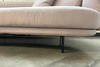 Walter Knoll - Sofa Maaru 850 Stoff Lino 7899 Magnolia Violett Gestell Schwarz Matt Pulverbeschichtet Inklusive 5 Kissen - 7