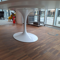 Knoll International - Esstisch Saarinen Oval Mattweiß Gussfuß Aluminium Weiß Rilsan Geschützt - 2