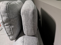 Musterring - Ecksofa MR 365 Stoff 2 Twice Grau Füße Verchromt mit Kopfstütze - 10