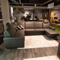 Modulmaster - Wohnlandschaft MM PN1059 Leder BelVita 120 Anthrazit Füße Metall Alufarbig Inklusive Kissen - 7