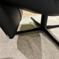 Jori - Sessel Symphony JR-7960 Mono-Move-Medi Leder Celia Nero 4-Sternfuß Schwarz Gewellt Lackiert Inkl. Kissen - 2