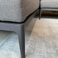 Gloster - Loungegruppe Grid Stoff Blend Coal Grau Gestell Aluminium Meteor Schwarz Pulverbeschichtet - 5