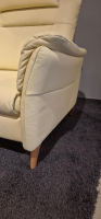 Activineo - Sofa Gerrit Leder Napoli Crema Beige Holzfuß Eiche Geölt mit Relaxfunktion - 5