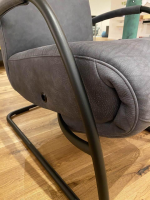 Signet - Relaxsessel Nils Leder Graphit Grau Gestell Feinstruktur Metall Schwarz Pulverbeschichtet - 5