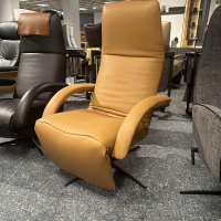 Jori - Relaxsessel Yoga JR 7360 Mono Move Medi Leder Celia Oro Gelb 4 Sternfuß Gewellt Bronze Matt Lackiert - 5