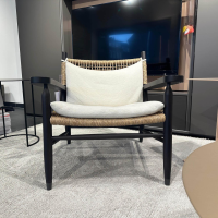 Flexform - Stuhl Tessa Sitz Geflecht Eschenholz Braun Gebeizt Kissen Weiß Gestell Schwarz - 3