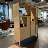 Muuto - Regalsystem Stacked Eiche Furniert Individuell Veränderbar Verbinderelemte Grau - 5