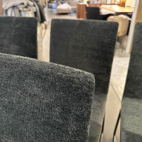 Bacher - 6er Set Stuhl Filon Stoff Cloud Hunter 156 Grün Kufengestell Metall Schwarz Tiefmatt Pulverbeschichtet Mit Schwingmechanik - 7