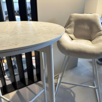 Solpuri - Bartisch Napoli Platte Dekton Sabbia Inklusive Barhocker Chill Stoff Diamond Calcutta Marble Beige - 7