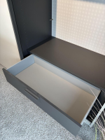 Musterring - Schwebetürenschrank Airline 200 Lack Kristallgrau Grau Matt Absetzung Balkeneiche Korpus Schiefergrau Grau Inklusive Beleuchtung - 3
