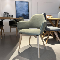 Mobitec - Essgruppe Trinity Lotus Platte Eiche Astig Geölt Bezug Stoff Mystic 72 Khaki Grün - 11