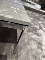 Knoll International - Couchtisch Florence Marmor Statuarietto Gestell Metall Verchromt - 3