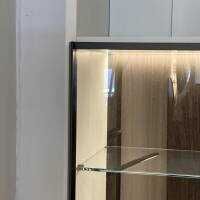 Molteni & C - Wohnwand 505 Kalkweiß Ulme Dunkel Formprofil Zinnfarbig - 10