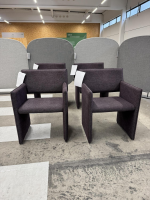 COR - 4er Set Stuhl Noto 191 Stoff 8155 Bordeaux Rot Braun - 5