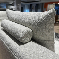 freistil Rolf Benz - Ecksofa 185 Stoff 2071 Hellelfenbein Beige Fuß Stahl Winkelfuß RAL 7037 Staubgrau Grau Mit Kissen - 4