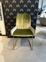 Hülsta - 4er-Set S1000 Stoff M273 Velours Glänzend Olivgrün RAL6013 Reed Green - 4