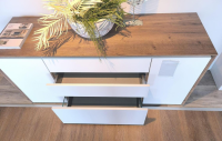 Nobilia - Sideboard Nizza Front Lacklaminat 967 Alpinweiß Weiß Ultramatt Korpus Eiche Havanna Nachbildung - 4