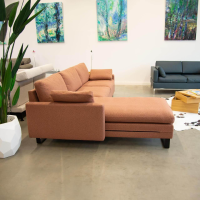 Brühl - Sofa Alba Stoff 5275 51 Rosa Orange Kufe Schwarz Pulverbeschichtet Mit 2 Seitenteilkissen - 10