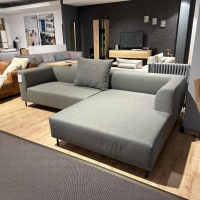 freistil Rolf Benz - Ecksofa 123 Stoff 3044 Betongrau Grau Rundrohrfuß Stahl Tiefschwarz Schwarz Mit Kissen - 6