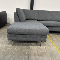 COR - Ecksofa Conseta Stoff 81825 Stahlgrau Grau Schmalfüße Verchromt - 5