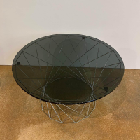 Walter Knoll - Beistelltisch Oota 156 T5 Platte Glas Schwarz Getönt Gestell Edelstahl Poliert - 6