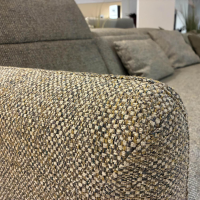 Comfort Republic - Ecksofa Elena Stoff AL Jazz Lime 400 Grau Grün Metallfüße Rund Schwarz Mit Klappbaren Armlehnen Inklusive Kissen - 3