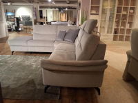 himolla - Ecksofa Planopoly 1468 Stoff 14 Aqua Clean 04 Stein Grau Füße Metall Anthrazit Pulverbeschichtet Mit Elektrischer Funktion - 4