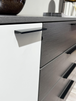 Musterring - Sideboard 2R Kara Frame Lack Weiß Und Mantelseiten Feinschliff Grigio Schwarz - 6