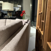 Werther - Ecksofa Skagen Stoff U 3255 K Tala Rosé Grau Rosa Gestell Chrom Glänzend Inklusive Kissen - 2