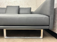 Walter Knoll - Ecksofa Prime Time 490 10 Leder Miami Schwarz Gestell Aluminium Hochglanz Poliert Inklusive Kissen mit der legendären Schwenkfunktion - 5