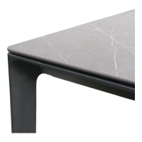 Gloster - Tisch Carver Outdoor Tischplatte Ceramic Nero Meteor Dunkelgrau Gestell Pulverbeschichtetes Aluminium Meteor Anthrazit - 2