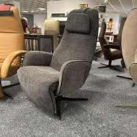 Jori - Relaxsessel Cosy Ghost JR 7790 Stoff Giada C096 3 Blau Grau Meliert 4 Sternfuß Gewellt Matt Schwarz Lackiert - 6