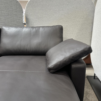 COR - Ecksofa Conseta Leder 284 Mocca Schwarz Braun Schmalfüße Verchromt Inklusive Kissen - 5