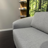 Signet - Schlafsofa Kyoto-4 Stoff F Tessin Samtgrau Füße Buche Schwarz - 8