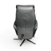 himolla - Sessel 7454 Easy-Swing Leder Longlife Aqua Grau Blau Sternfuß Metall Edelstahl Inkl. 2-Motorig Aufstehhilfe Und Massagefunktion - 2