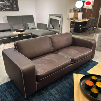 Sitzwerk - Sofa Valentino Leder Gaucho 5 Chocolate Braun Füße Eiche Dunkel - 9